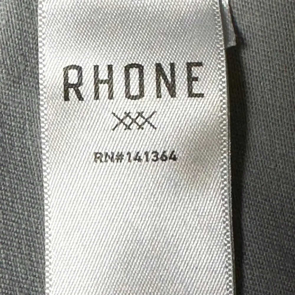 Rhone Everyday Twill 5-Pocket Pants Mens Actual Size 37x28 Gray Chino Slim Fit